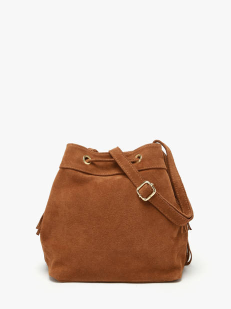 Cross Body Tas Velvet Leder Milano Bruin velvet VE24116O ander zicht 4